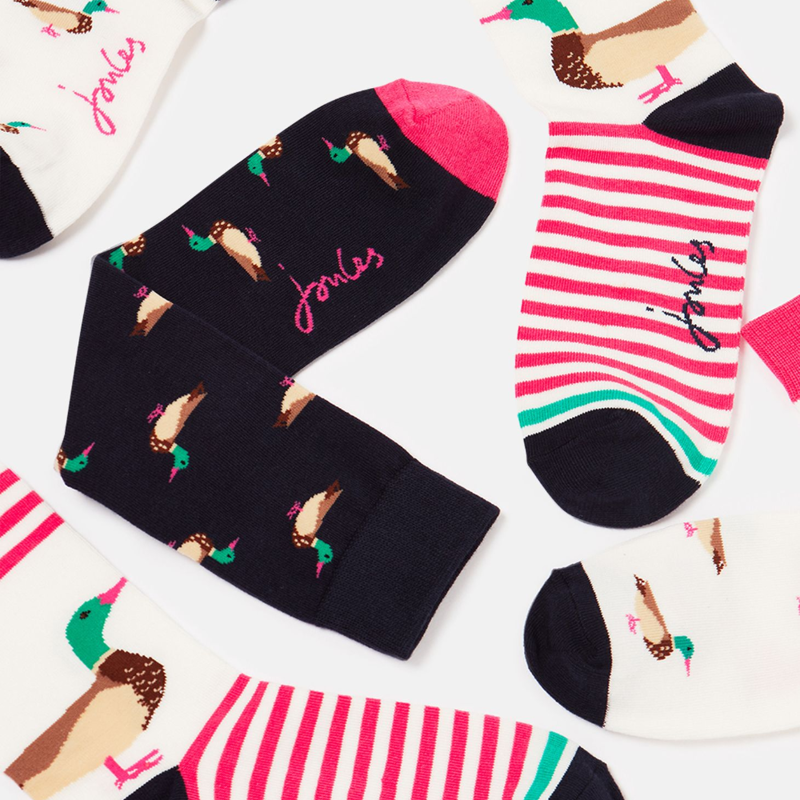 Joules Brill Bamboo 3 Pack - Cream Ducks-1